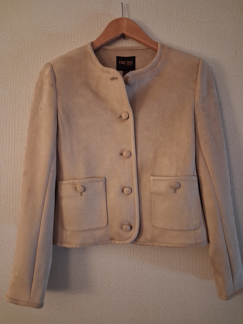 Truth By Republic NWT Beige Faux Leather Womens Sz Xs Jacket